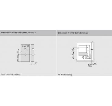 MERIVOBOX Zarge, Höhe N (68,5 mm), NL=450 mm, li/re, inkl. Abdeckkappen, seidenweiß matt, 470N4502S